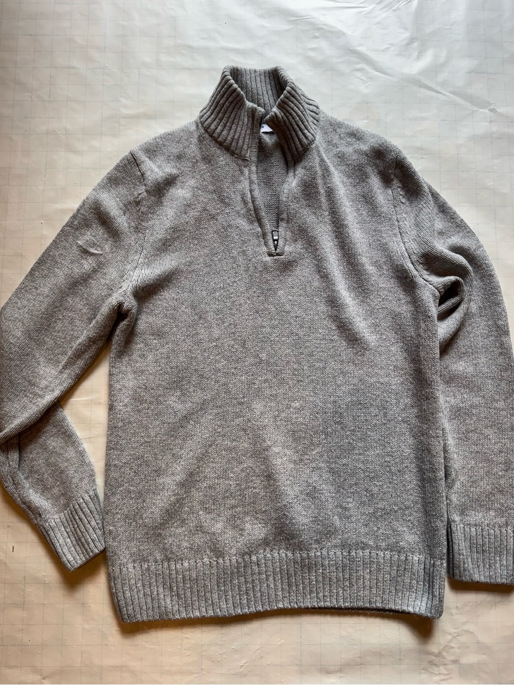 Sonoma Men's Zip-Neck Sweater - Light Gray
